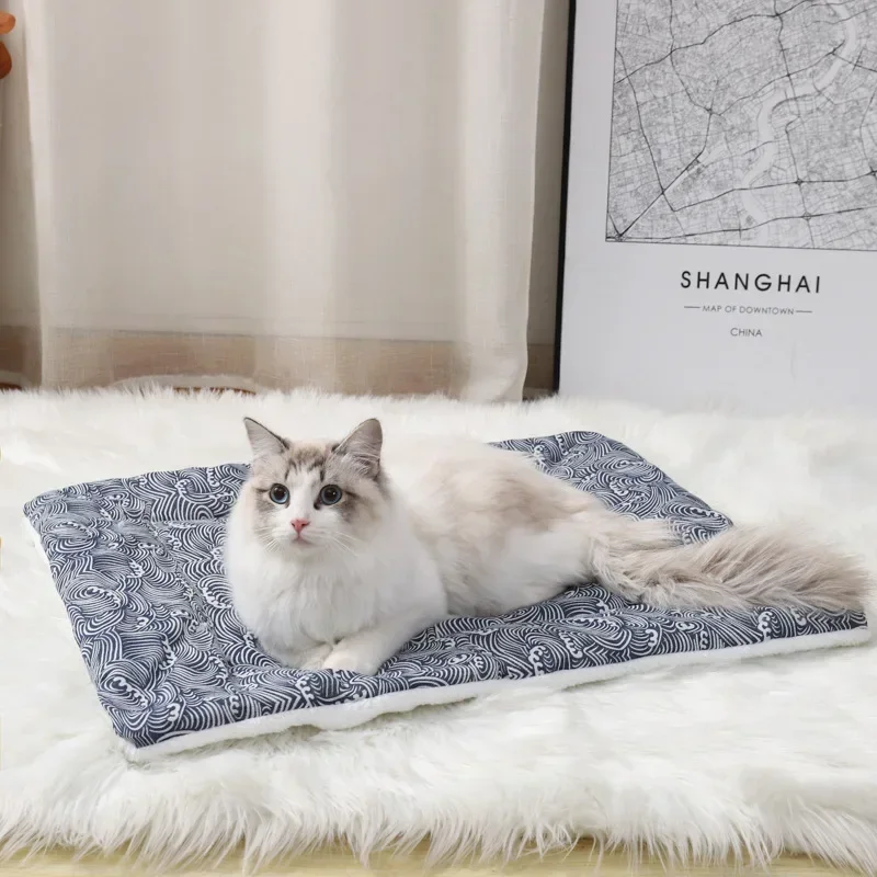 

Soft Warm Flannel Thickened Pet Blanket Cat Litter Puppy Sleep Mat Washable Lovely Mattress Cushion for Small Large Dogs Dog Bed