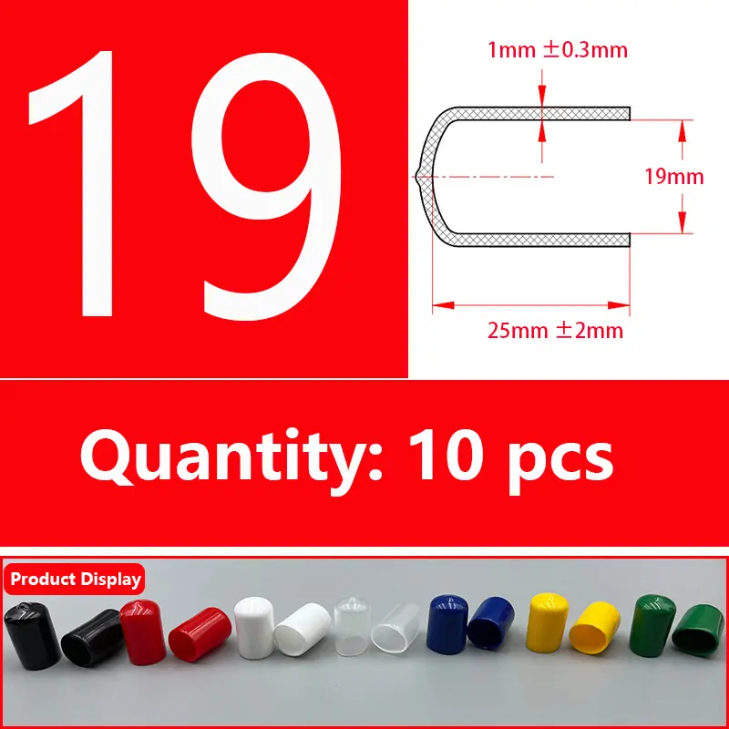 Rubber Cap Sleeve Soft Elasticity Silicone Protective Cover  Sealing Plug Thread Protection Sleeve Black Red White Blue 1.5-24mm - Image 40