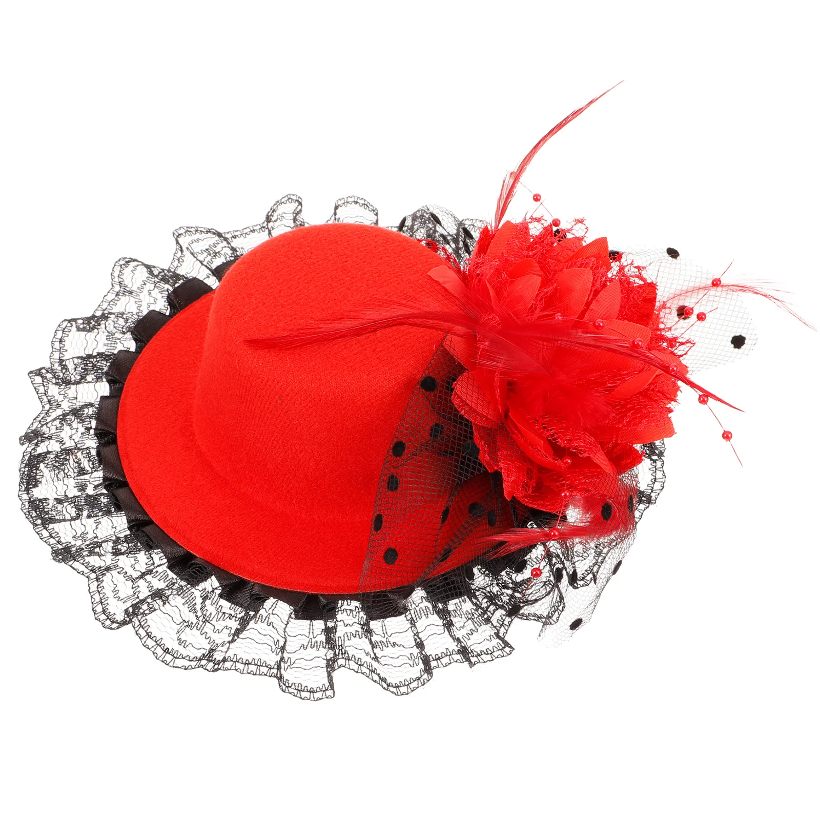 

Fascinator Mini Hat Top Hat Hair Clip Plume Small Top Hat Fascinator Hat Decoration