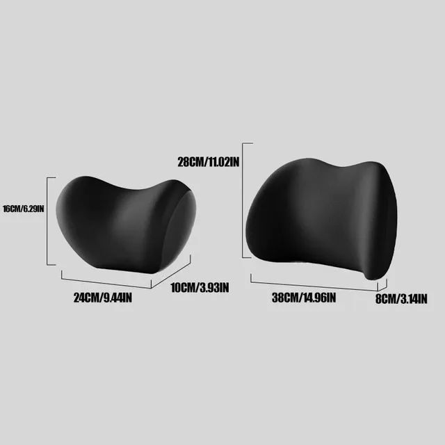 Car Memory Foam Neck Pillow Protection Lumbar Backrest Cushion Lumbar Support Car Headrest Interior Parts 3