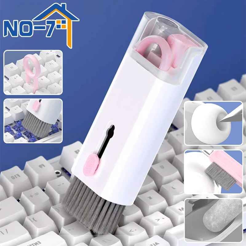Keyboard Cleaning Kit 7-in-1 Cleaning Brush Kit for Airpods Phone Laptop with Keycap Puller