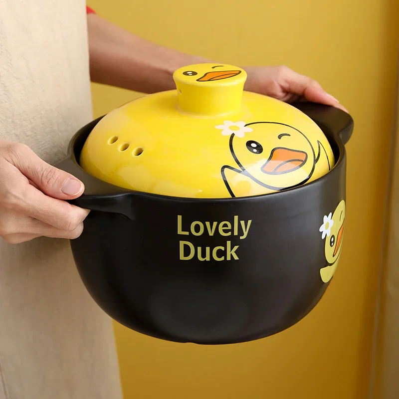 Cookware Set Little Yellow Duck Pot Set Non-Stick Pan Wok Frying Pan Milk  Pot Soup Pot Kitchen Steamer Stew Pot Hotpot Casserole