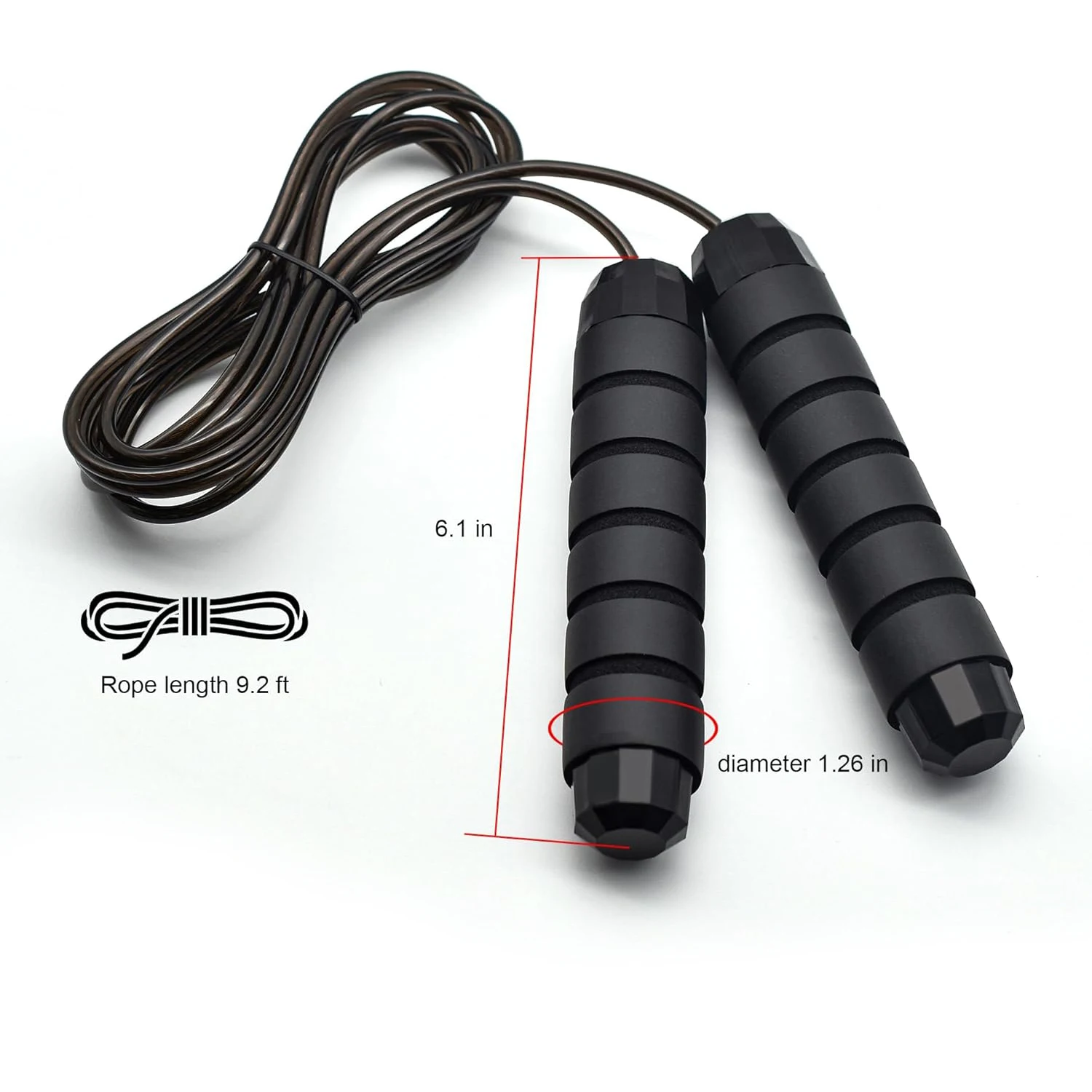 Jump Rope, Tangle-Free with Ball Bearings Adjustable Steel Jump Rope Workout for Fitness, Home Exercise & Slim Body