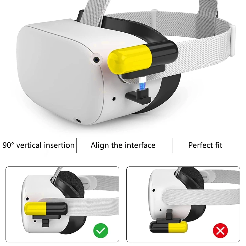 コンパクトなカプセル型バッテリー3300mAh,vr oculus Quest 1/2