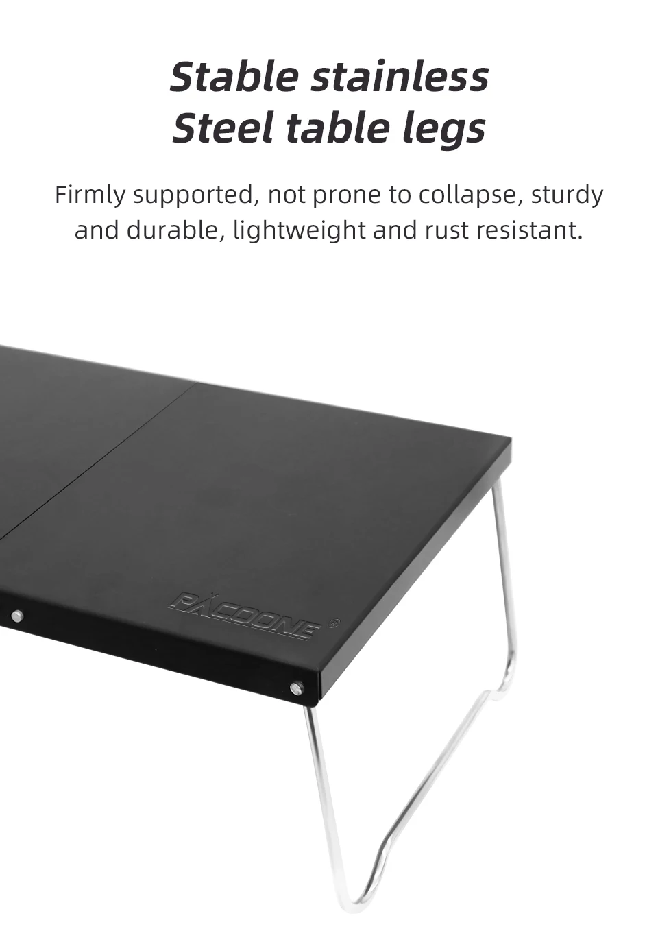 Description Picture 6 of itemPACOONE Folding Table Outdoor Portable Tea Coffee Tables  Ultralight Garden Picnic Camping Mini Table Aluminum Alloy Small Table