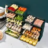 3/4/5pcs Pull-out kitchen dining pan Multi-functional storage layered large dish tray holder Hot pot side dishes 3