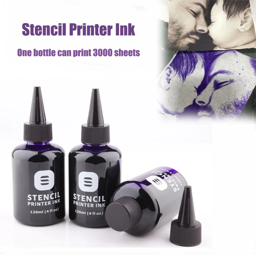 Tattoo Stencil Print Ink 4oz Transfer Tracing Paper A4 Inkjet Transfer Machines Dedicated Ink Tattoo Accessories New Technology 50 sheets standard a4 pre cut divided small pieces blank brown kraft paper sticker label paper for laser inkjet printer