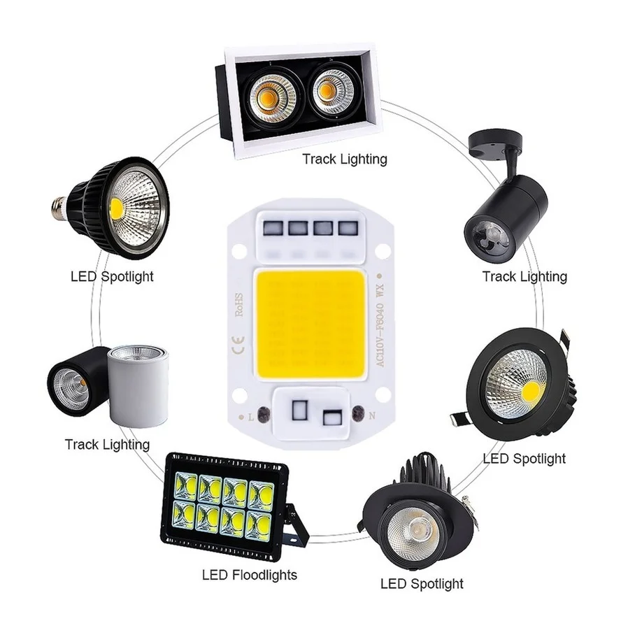 Description Picture 5 of item220V LED COB Chip 10W 20W 30W 50W 220V Smart IC No Need Driver 3W 5W 7W 9W LED Bulb Lamp for Flood Light Spotlight Diy Lighting