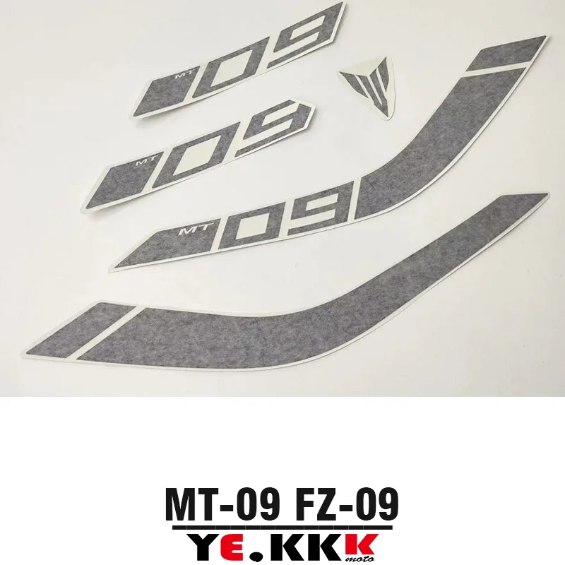 For Yamaha MT09 MT-09 FZ09 FZ-09 Curve Fuel Tank Stickers Custom MT-09 Curve Fuel Tank Sticker Set No Background Die-cut Decal.