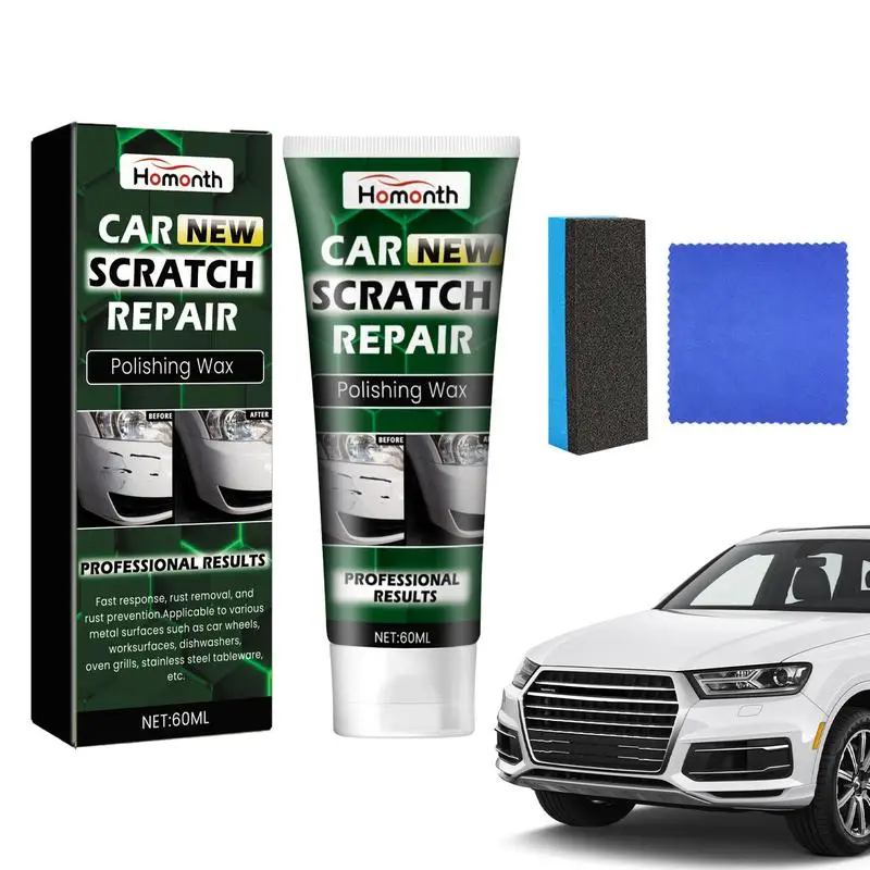 Auto Scratch Remover 60ml Auto Paste Polishing Wax Scratch Eraser Kit Grinding Repair Agent Car Care Kit Auto Paint Care for RVs spuitpistool voor auto verf kleur aerosol adapter paint care handvat met volledige grip trigger vergrendeling kraag auto onderh