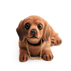 Kreative Bobble Kopf Hund Figur Ornament Statue Nette Schütteln Kopf Hund  Auto Ornament für Auto Dashboard Tabletop Dekoration Hüpfenden