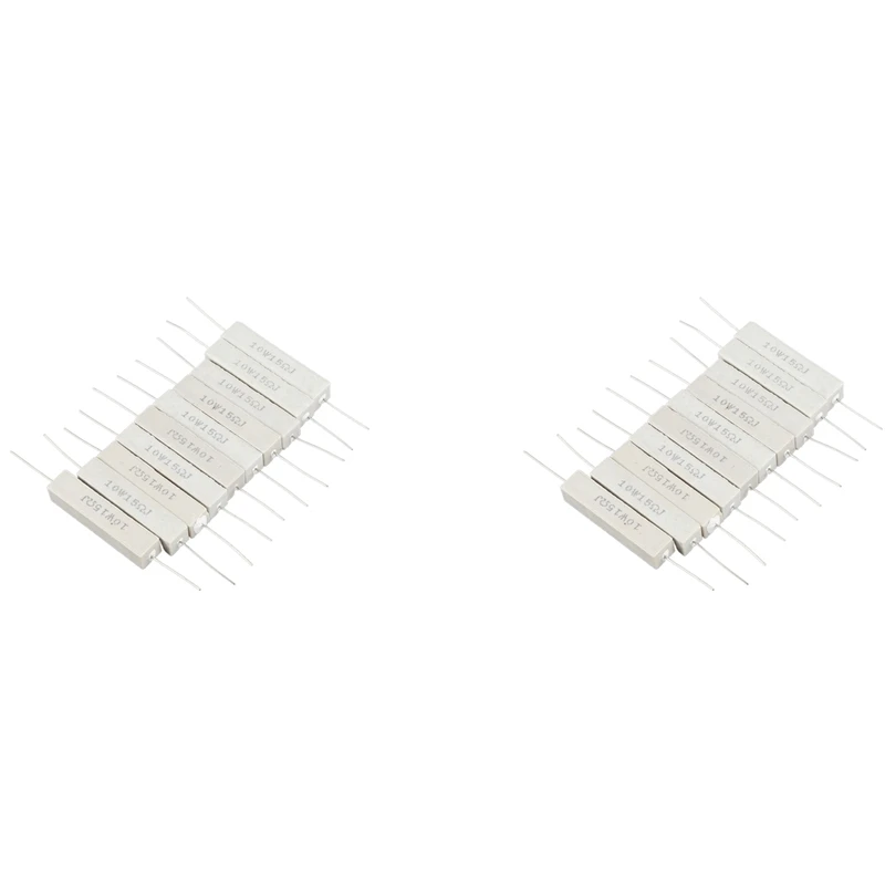 Promotion! 20 Pcs Fixed Ceramic Cement Resistors 15 Ohm 10W Watt 5%