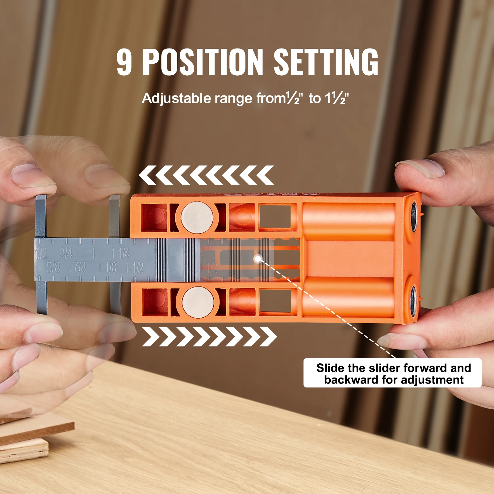 Pocket Hole Jig System with C-clamp for Wood Drilling