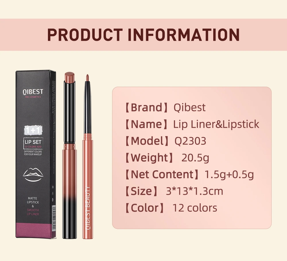 Langhaftendes Lippenstift- Und Lipliner-set In Nude Und Rot_voghion.com