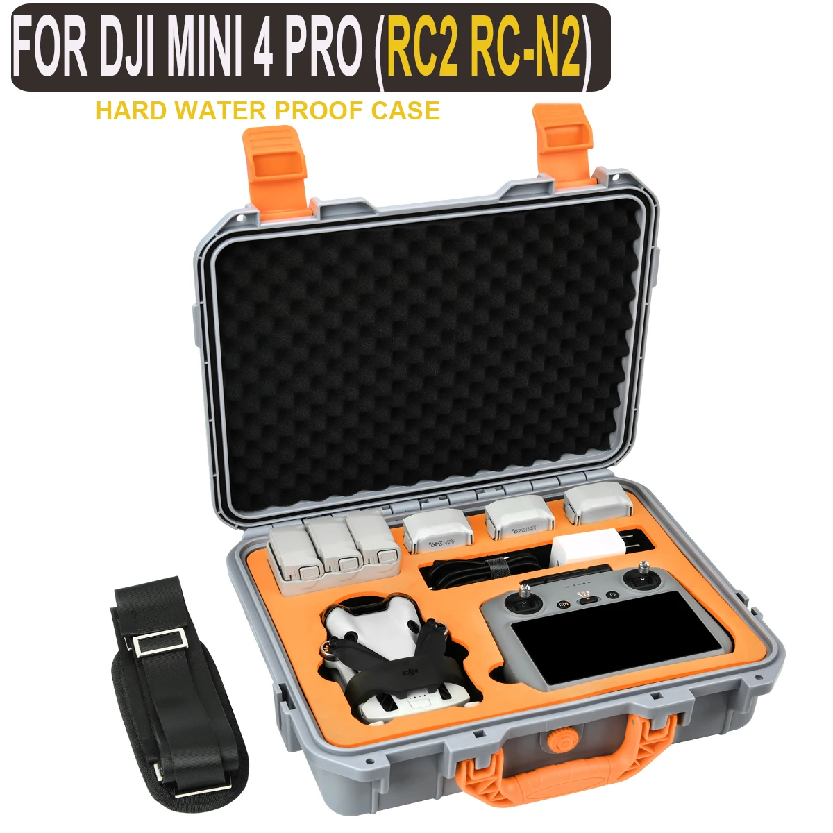 Explosion-Proof Hard Bag for DJI mini 4 Pro Case Water proof RC2 RC-N2 Daul Using Suitcase for DJI mini 4 pro Accessories drone accessories drone storage bag dji case drone case handbag case camera carrying case