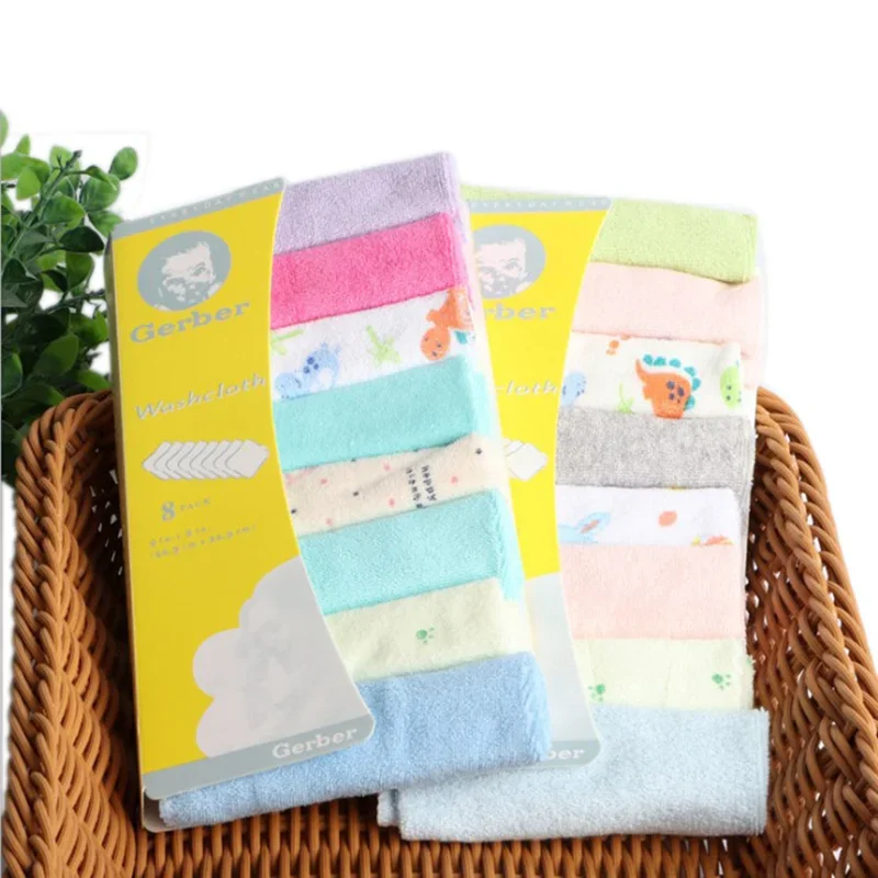 8pcs/pack Cotton Newborn Baby Towels Saliva Towel Nursing Towel Baby Boys Girls Bebe Toalha Washcloth Handkerchief