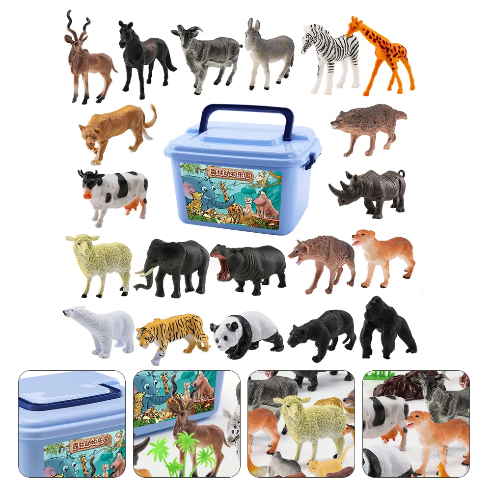 

1 Set of 58PCS Plastic Animals Toys Simulation Forest Zoo Model Toys Kids Toys