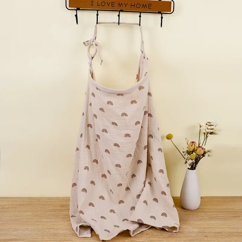 1PC Breathable Nursing Cover Maternity Breastfeeding Cover Cotton Muslin Baby Feeding Blanket Privacy Apron Stroller Blankets