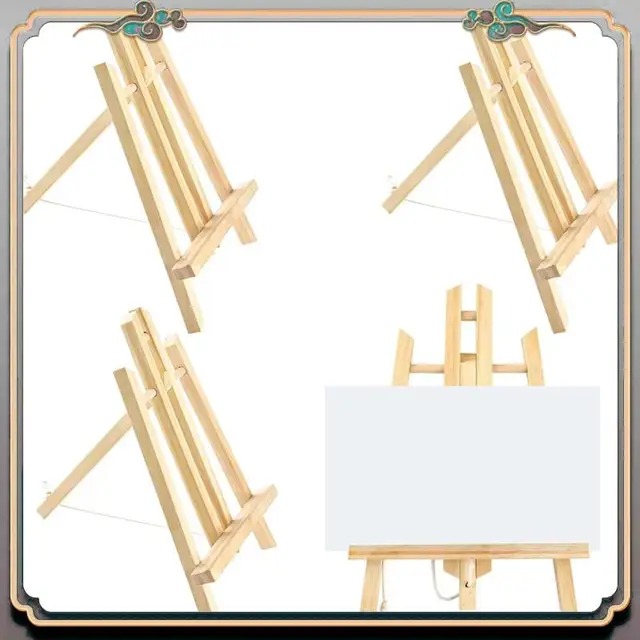 6Pcs 16 Inch Wood Easels,Easel Stand For Painting Canvases,Tabletop Display Easel,Painting Easel, Kids Student Easels Durable 5
