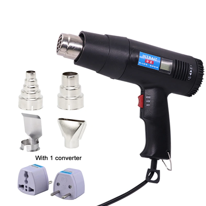 2000W Industrial Electric Hot Air Heat Gun Thermoregulator Display Heat Gun Shrink Wrapping Thermal Blower Dryer For Soldering electric impact wrench for lug nuts Power Tools