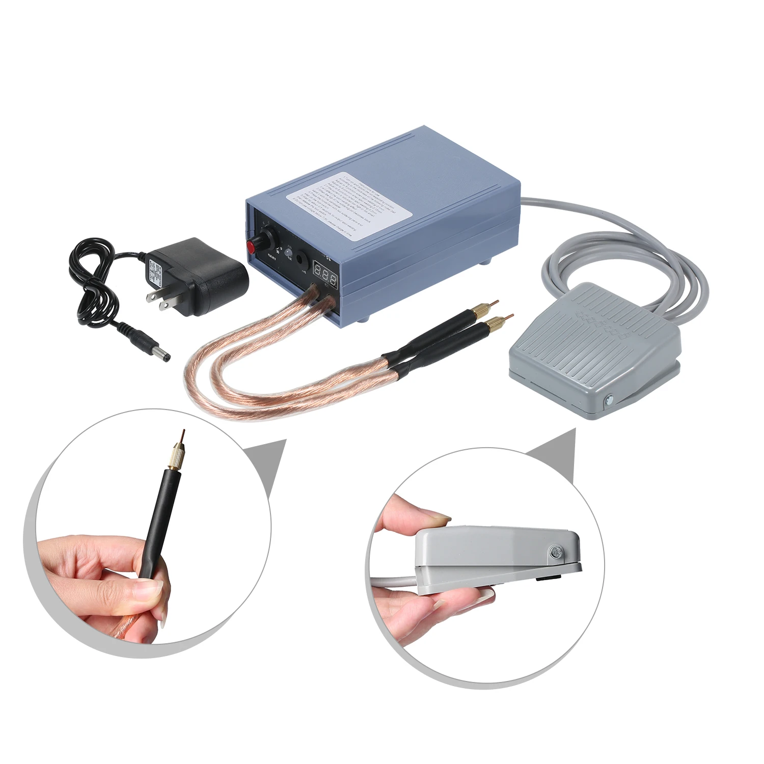 KKMOON Spot Welder 5000W High Power Spot Welding Machine Portable 0-800A Current Adjustable Welder For 18650 Battery EU Plug 5