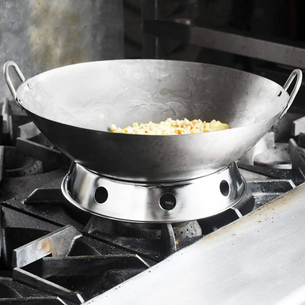 Wok Pan Support Universal Wok Pan Support Rack Stand Wok Ring Round Bottom Rack Universal Size Gas Stove Fry Pans Kitchen