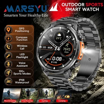 Nuovo Smartwatch Sportivo 2026 con GPS, Illuminazione e Bussola per Avventure all'Aperto e Oltre 100 Modalità Sportive, Chiamate Bluetooth e Chat Sincronizzato