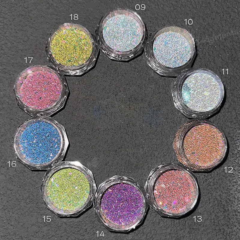 0.5g jar Chameleon Flake with Reflective Brocade Diamond Nail Art Powder Sparkle Reflective Nail Art Powder Sandy Glitter nail powder nail flakes nail glitter nail decoration nail decorations reflective powder