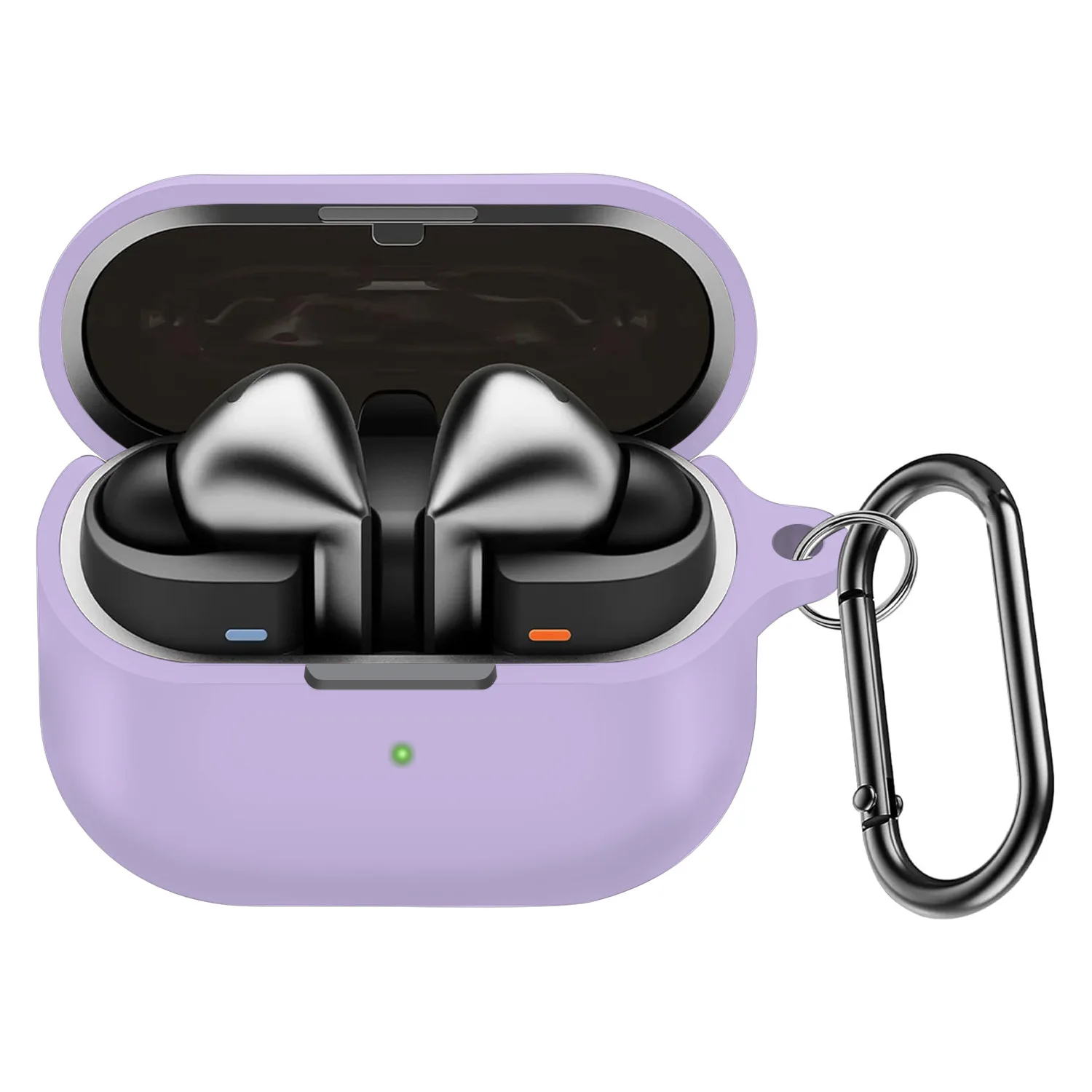 Silicone Shockproof & Dust-proof Earbuds Case with Keychain