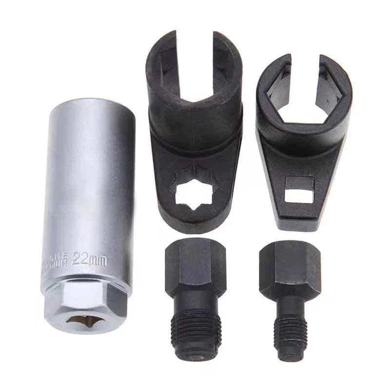 5pcs Oxygen Sensor Wrench Kit Thread Chaser Tool Fit for Auto O2 Socket  Removal Install Offset Vacuum Sensor Socket - AliExpress