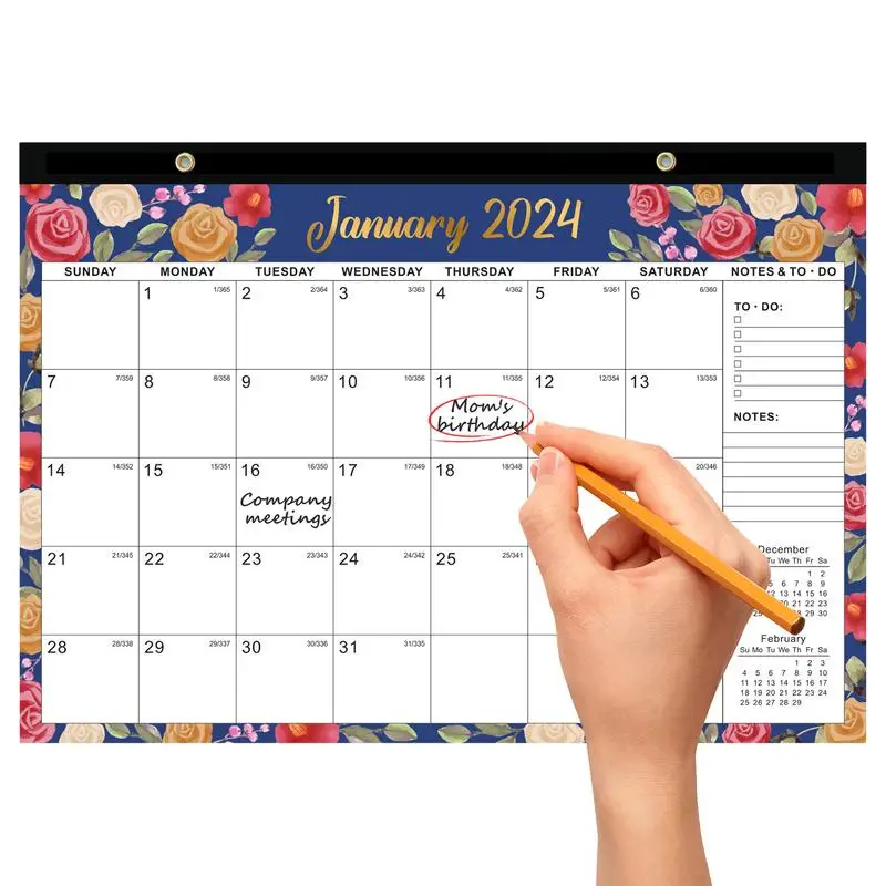 

2024-2025 Calendar Desk Wall 2 Year Planner 18 Month Desktop Calendar Practical Desk Planner 2024-2025 Compact Monthly Calendar