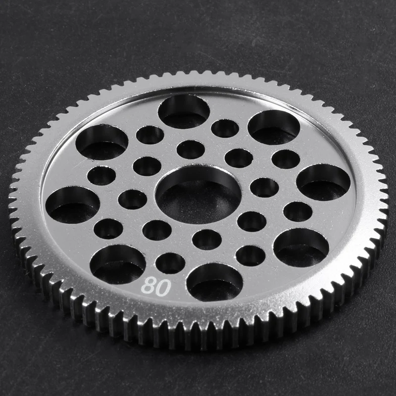 2Pcs 48Dp 3.175Mm 40T Pinion Motor Gear For Rc Car Brushed Brushless Motor & 1Pcs Aluminum Alloy 48P Spur Gear 80T For Sakura D3