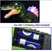 Large Electric Dinosaur Toy Jurassic Park World Walking Dinosaur Robot With LED Light Sound Tyrannosaurus Rex Toys For Boys Kids 2