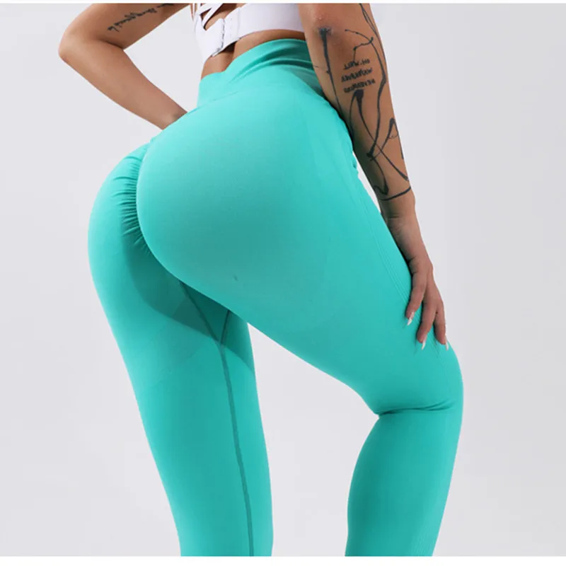 

Curve Contour Seamless Leggings Yoga Pants Gym Outfits Workout Clothes Fitness Sport Women Fashion Wear Solid Pink Lilac Stretch