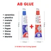 A+B 20g Glass Metal Stainless Waterproof Strong Adhesive Acrylate Structure Special Quick-Drying AB Glue 1