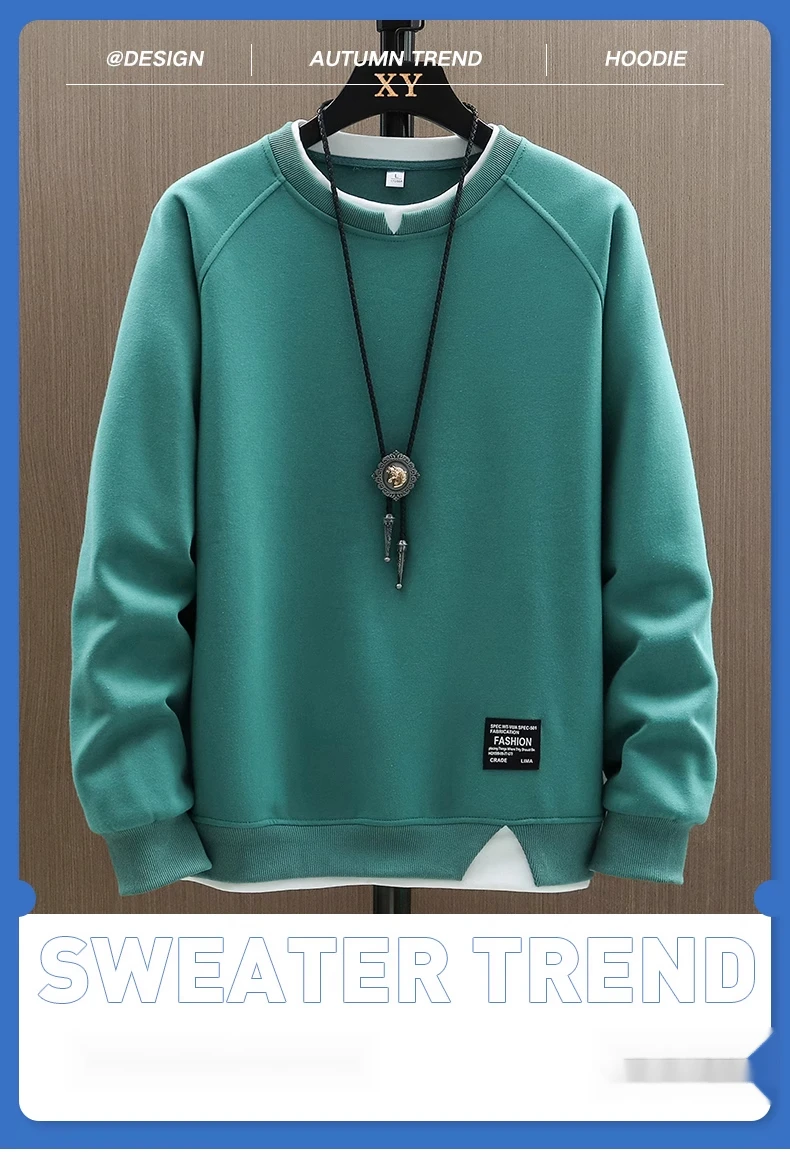 Herren Langarm Pullover Rundhals Herbst Strickpullover Modern_voghion.com