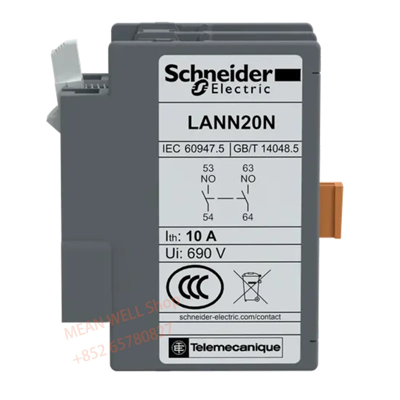 Schneider LANN20N Easy TeSys Control D3N 순간 보조 접점 모듈 - 2NO