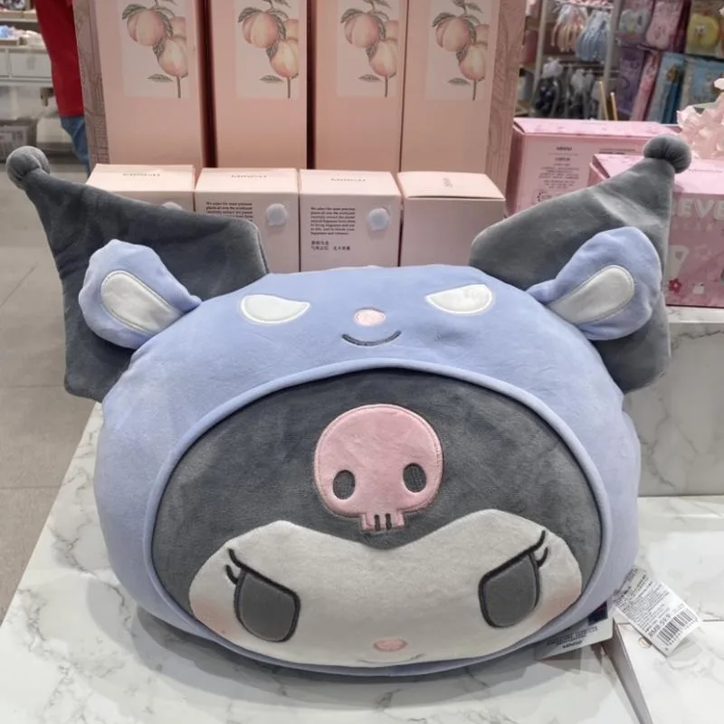 40cm Large Size Pillow Sanrio Family Anime Cartoon Cinnamoroll Headset Pillow Series Kuromi Girl Room Decoration Gift