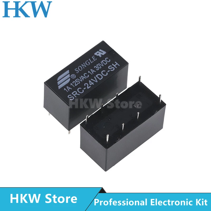  SRC-05VDC-SH SRC-12VDC-SH SRC-24VDC-SH, 5V, 12V, 24V, 1A, 125VAC, 30VDC, 8PIN  , 10 