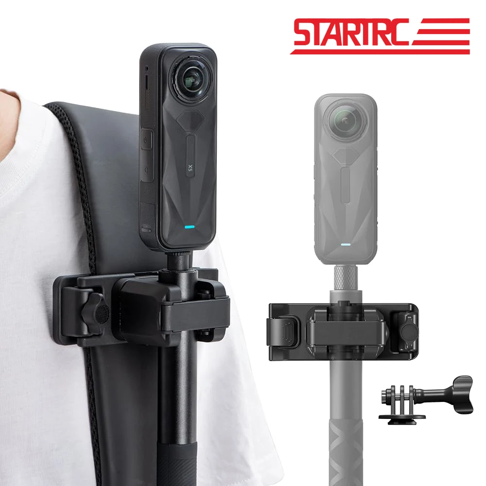 Startrrc selfie vara coldre mochila cinta clipe de montagem para insta 360 x5 x4 air go ultra ace pro 2 liberação rápida ajustável