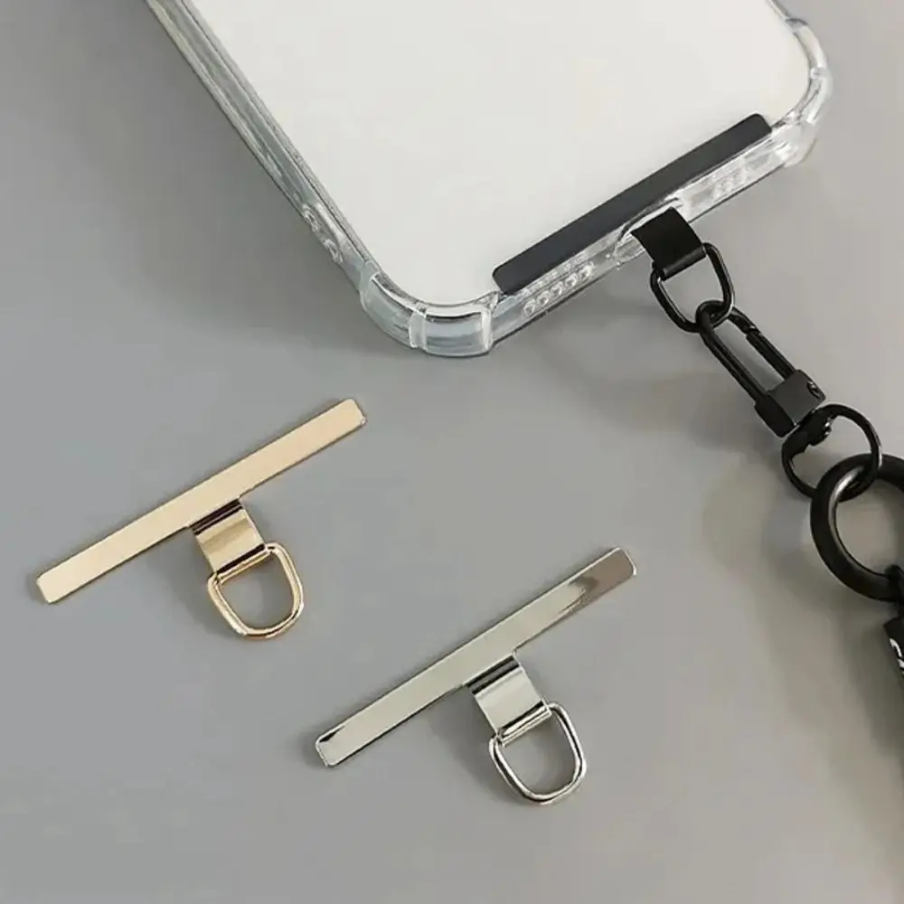 메탈 메탈 폰 케이스 클립 스트랩 행잉 코드 탭 범용 휴대폰 슬링 로프 카드 클립 0.2mm 행잉 피스 패치