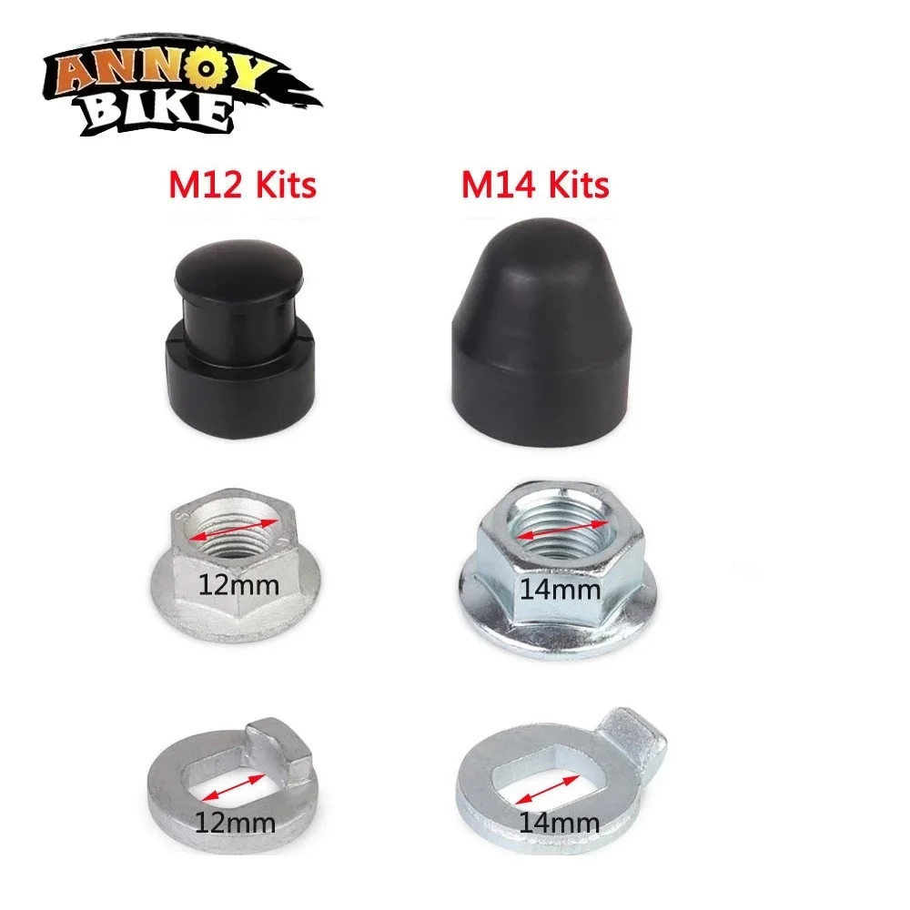 M12 M14 Electric Bicycle Motor Nut Accessories Ebikes Parts Axle