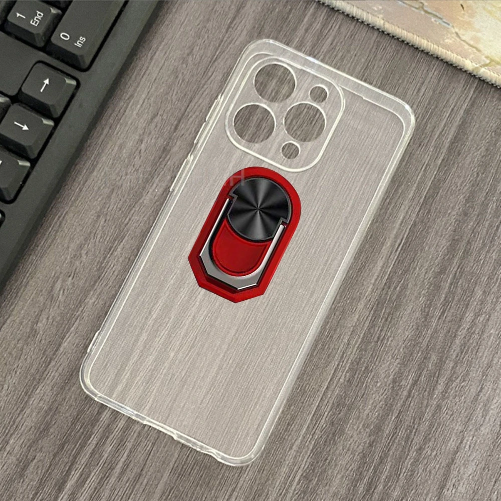 Enhanced Silicone Case with Finger Ring and Bracket for Smartphones – Soft TPU Protective Cover
