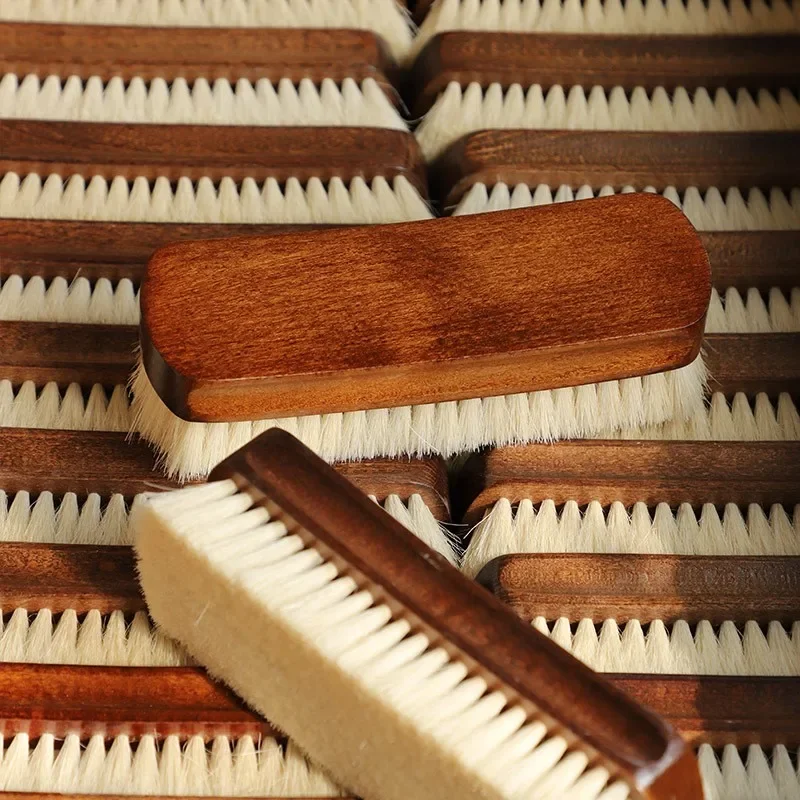 Shoe cleaner Shoe brush Shoe shining tool Shoe cleaning kit Shoe brush wool hair leather care shoe polish boot cleaner with wooden handle