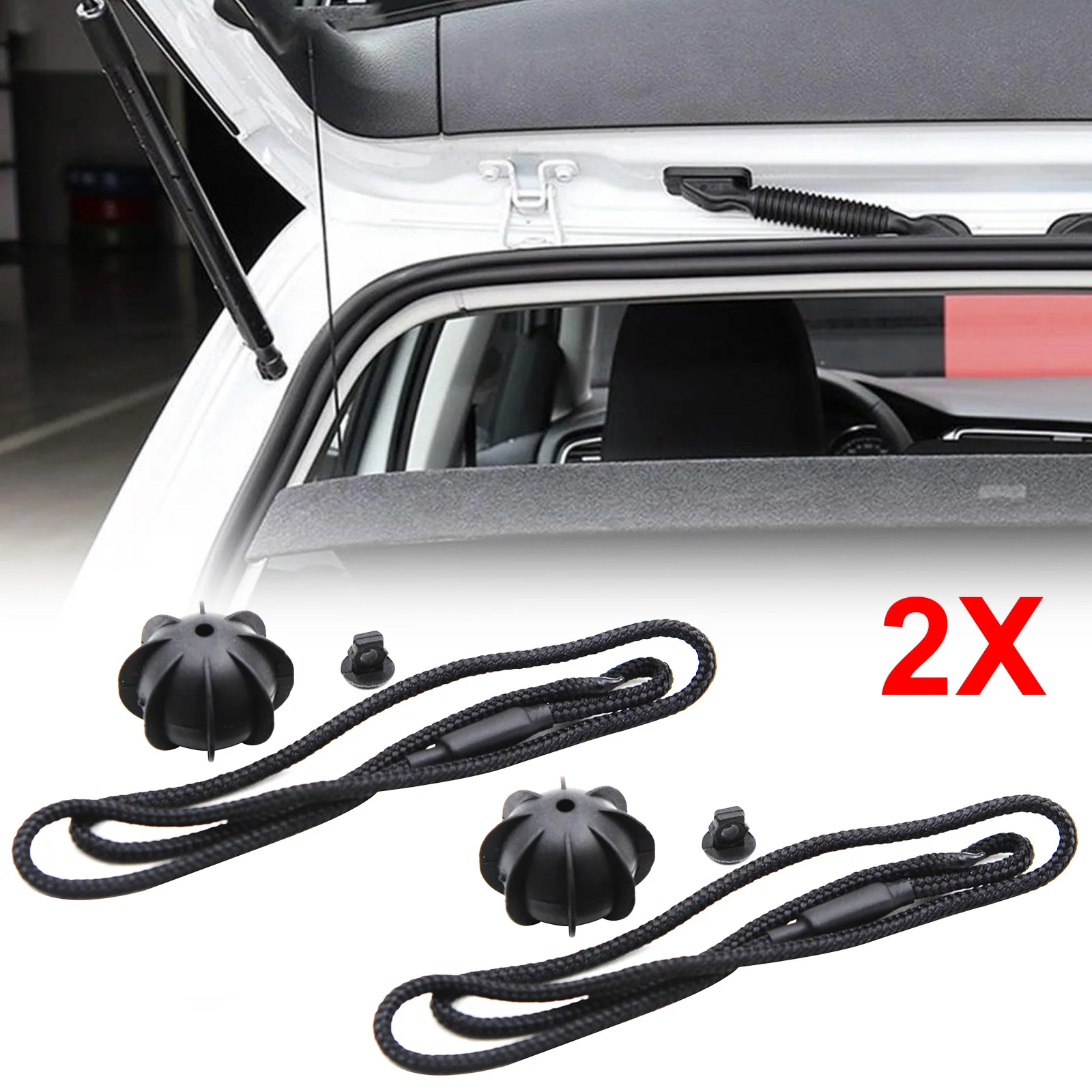 2x for Seat Altea Leon 1M 1P Mii 5P KG Parcel Toledo shelf string clip  holder トランクストリング（ルーフ） Compatible With Seat For Leon 2006 2007 2008 2009 2