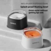 2L Floating Dog Cat Bowl - Dry-Chin Technology, No Splash Water Dish with Stable Base for Mess-Free Drinking 2