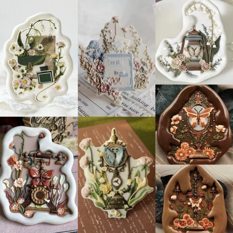 

Diy Fire Seal Seal Head Iris Story Series Flower Clock Multi-Layer Relief Children Students High Quality Copper Fine Carved Seal