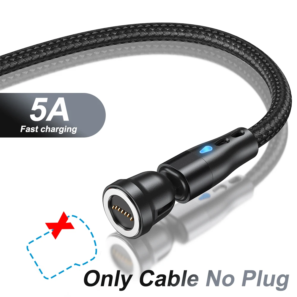 ตัวเลือกสินค้า สายชาร์จแม่เหล็ก USB-C 540 องศา ชาร์จเร็วสำหรับมือถือทุกยี่ห้อ