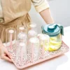 Cup Drying Rack Dust-proof Glass Cup Drainer Holder Stand Detachable Bottle Dish Drying ShelfStorage Tray Kitchen Supplies 5
