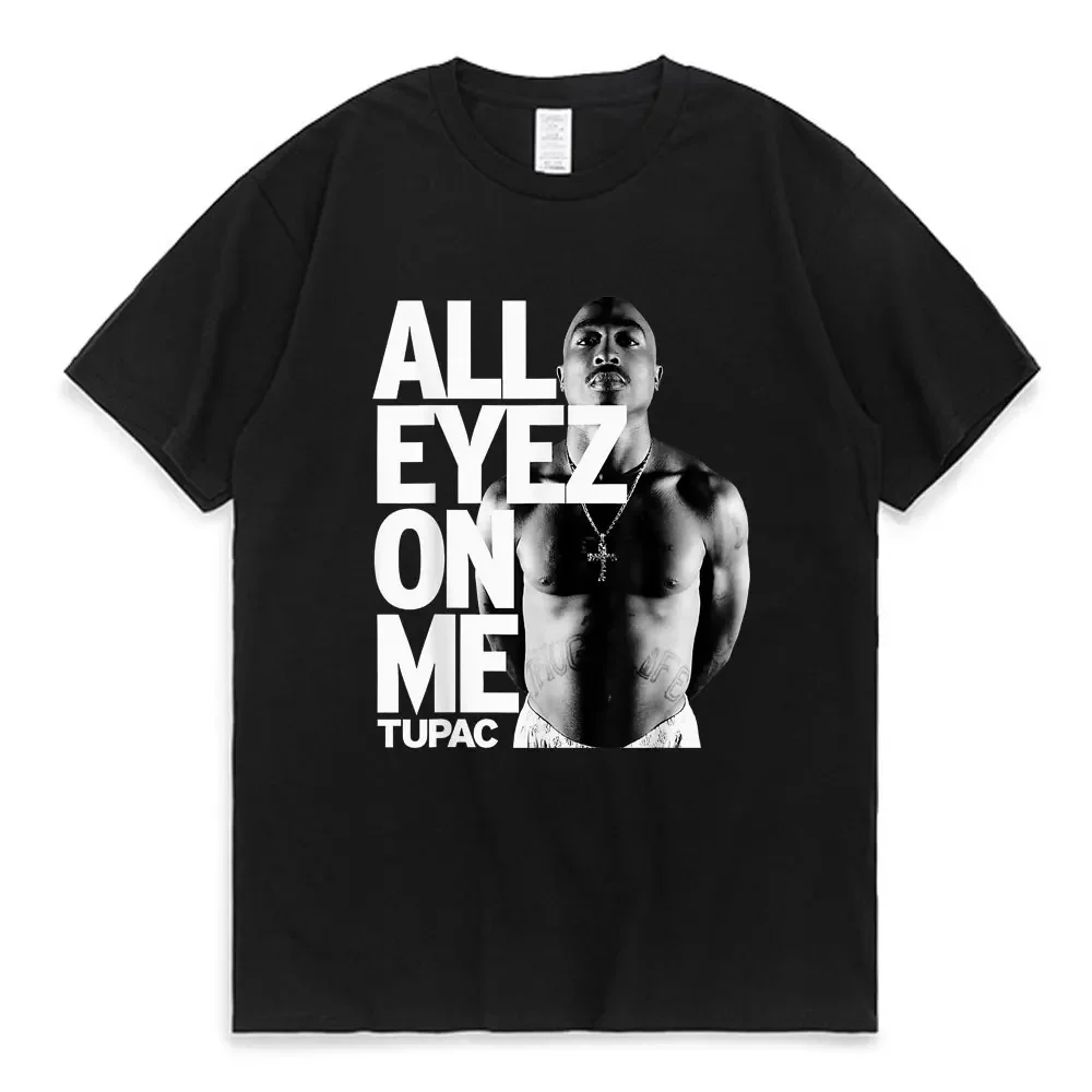thumbnail image 1 of Camiseta de moda de verano para hombres y mujeres, Tops de rapero Tupac, ropa de calle de Hip Hop, camiseta de manga corta de gran tamaño, Camiseta de algodón 2023, 1 of 5